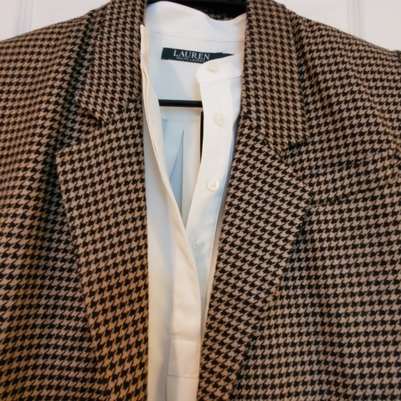 Houndstooth Oversized Boyfriend Vintage Blazer - Picture 3 of 8
